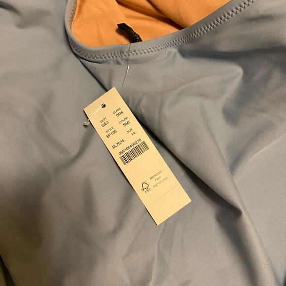 NWT J. Crew 14 One Piece Cut out Blue Swimsuit - Picture 6 of 7